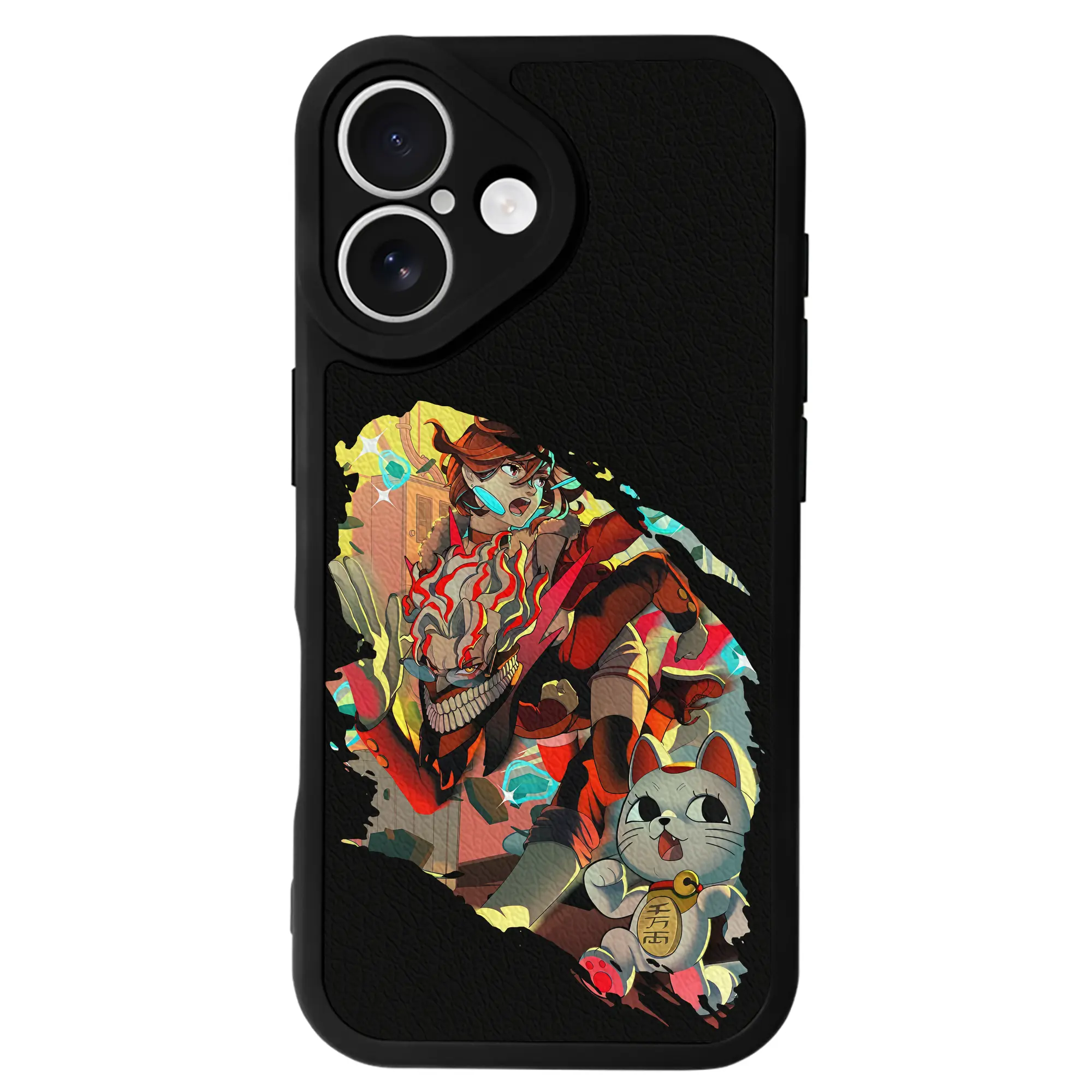 ダンダダン グッズ,綾瀬桃 - IPhone 16シリーズ対応 ・ シリコンスマホケース ・ レザー調 ・ 高精度フィット ・ 耐衝撃 ・ ワイヤレス充電対応 ・ 精密カット